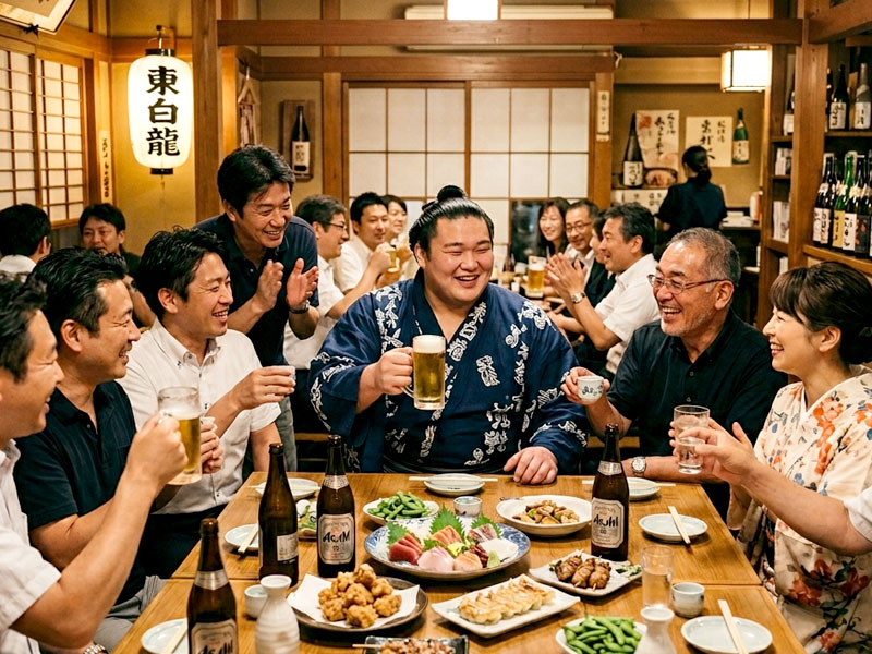 東白龍関と飲む会