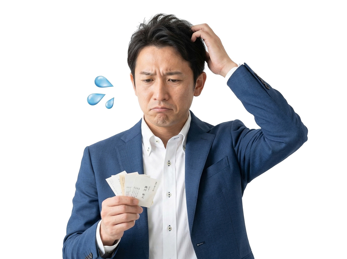 名刺交換だけで終わるイメージ